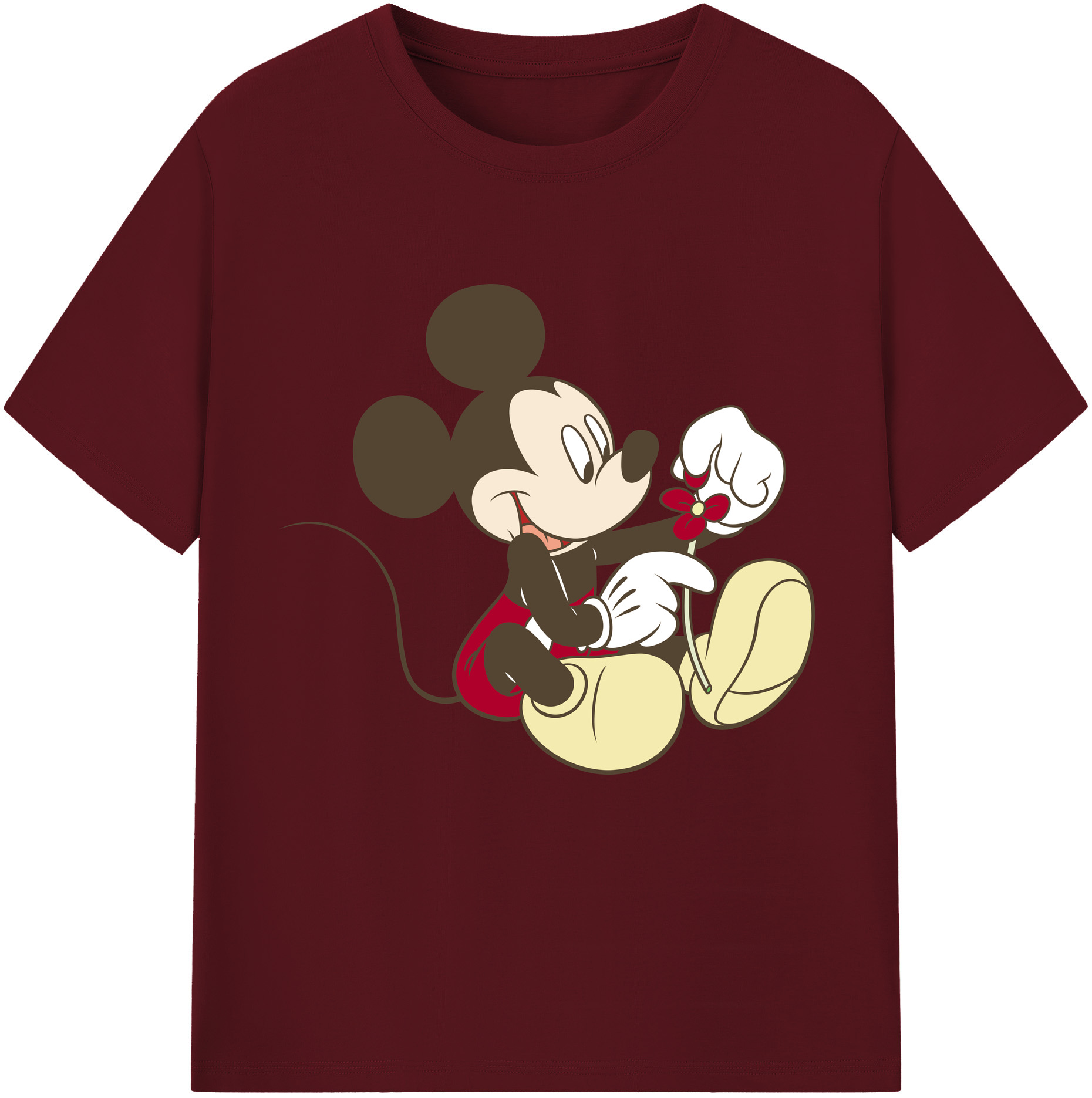 （画像用） ミッキーマウス Mickey Mouse 綿100％半袖Tシャツ（フロントプリント）